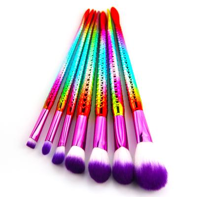 China Beauty Care Make Up Brush Private Label Rainbow Makeup Brushes Mermaid Cosmetic Makeup Brush Set for sale