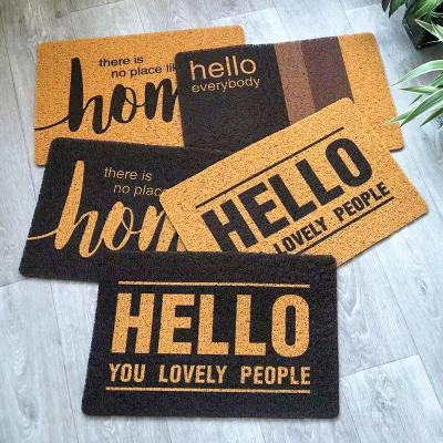 China Minimalist Silk Entrance Mat Christmas Porch Doorway Ring Foot Rug Non Slip Halloween PVC Floor Mat for sale