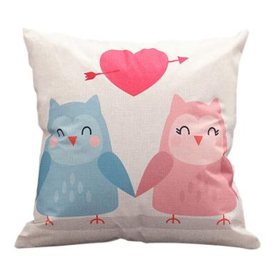 China Wholesale Nondisposable Sofa Canvas Pillowcase Cushion Home Sofa Decoration Hugging Print Canvas Cotton Custom for sale