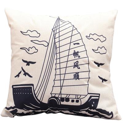 China Wholesale Nondisposable Sofa Canvas Pillowcase Cushion Home Sofa Decoration Hugging Print Canvas Cotton Custom for sale