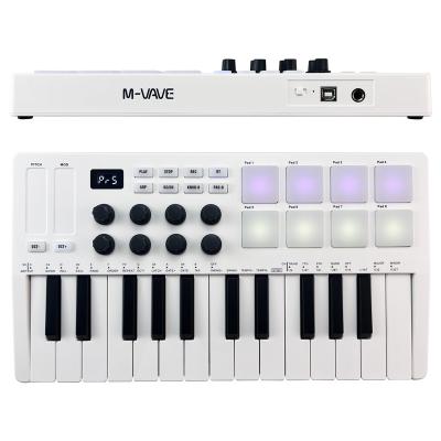 China ABS 25 Key MIDI Keyboard Controller With 8 RGB Backlit Drum Pads 8 Buttons MIDI Controller Music Instrument for sale