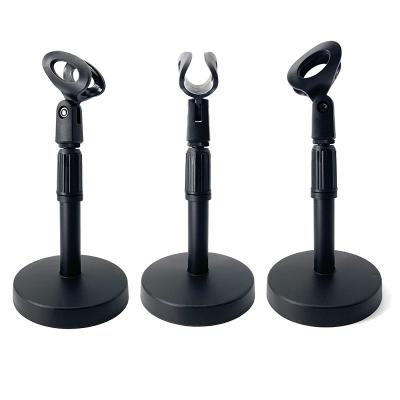 China Live Broadcast Tablet Flexible Arm microphone holder Adjustable table mic stand 180 Rotating mini Tripod microphone stand with Rubber Clip for sale