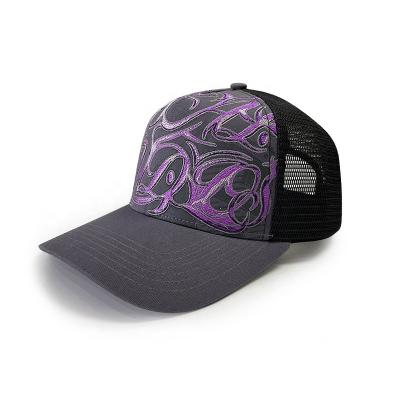 China 5 Panel Full Embroidery Trucker Hat Wholesale Custom Cap Your Own Logo for sale