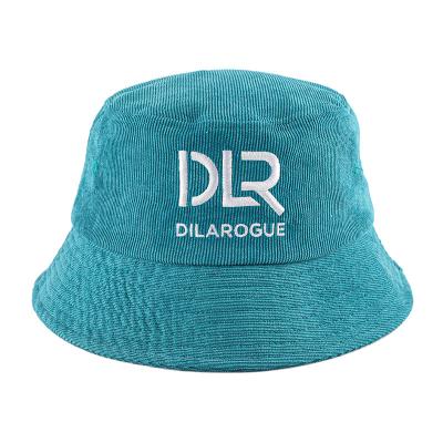 China custom corduroy embroidery bucket hats plain bucket cap for sale