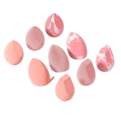 China skin-friendly soft velvet beauty egg flocking mulitshape customized size flocked makeup egg flocking makeup blender flocking makeup egg for sale