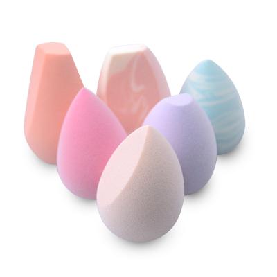 China Non Toxic Imported Latex PU Clinging Makeup Beauty Egg Sponge Microfiber Make Up Sponge Logo Super Soft Makeup Laser Foundation belender for sale