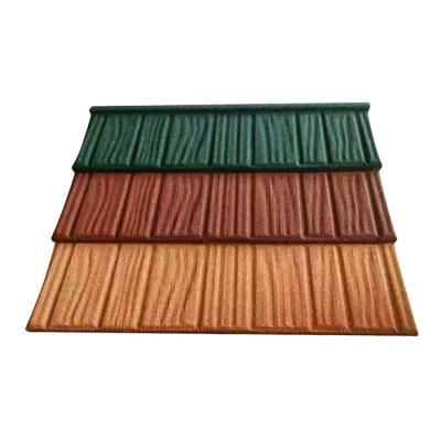 중국 2022 fire prevention corrosion resistant aluminum zinc plated color stone coated metal roof tiles 0.4mm Wood tile shake tile 판매용