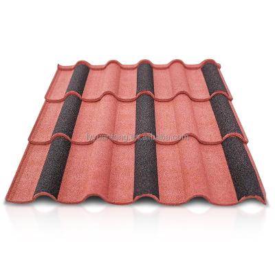 Cina stone coated Aluminium Roofing Tiles zinc 0.3mm New Roman tile  building materials in vendita