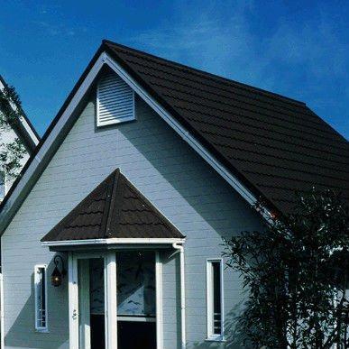 China Linyi factory dark Metal Tile Roofing Sheets 3D model design building material roof tile for sale