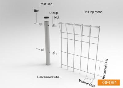 China Cerca soldada do jardim do fio da parte superior de rolo à venda