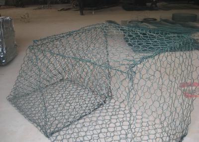 China Pvc bedekte Hexagonale Gabion-Doosdraad het Opleveren Gabion Doos met een laag Te koop