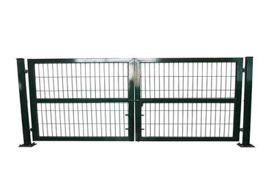 China Einfaches Installation PVC beschichtete 2*4m Metallgarten-Zaun Gate zu verkaufen