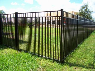 China Residential Garden Ornamental 1.23m Wrought Iron Steel Fence for sale