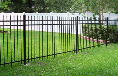 China Powder Coated Waterproof Black Corten Galvanized Metal Picket Tubular Steel Fencing Price Tubular Steel Fence for sale