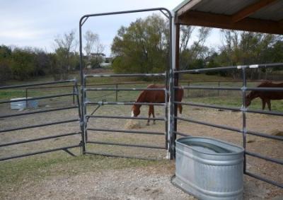 China 8x8 Galvanised Steel 5 Bar Livestock Fence Panels for sale