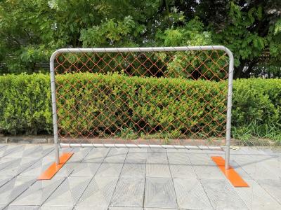 China Pvc Chain Link Mesh Temporary Event Fence Metal Flat Feet Crowd Control for sale