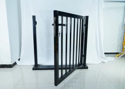 China Ral6005 1.5/1.8m Height Metal Garden Fence Gate Pvc Coated Welded Pipe Single for sale