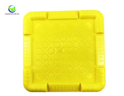 China Contemporary Yellow Scaffold Base Safety Pad Plastic Foot Plate for sale