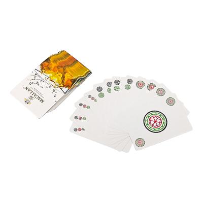 China High quality entertainment both front side and back printing mahjong game card set with paper box for amusement for sale