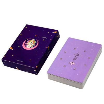 China Full Color Paper Custom Both Sides Printing Luster Oracle Card Paper Playing Tarot Card In Paper Box for sale