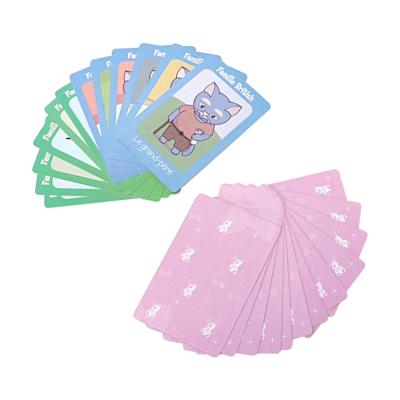 China Study Varnishing Print Quality Custom Design Animation Study Card Game Cartoon Flash Card for sale