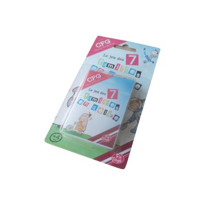 China Family Game Paper Full Color Two Side Printing Custom Card For Kids Flash Card With Blister Box for sale