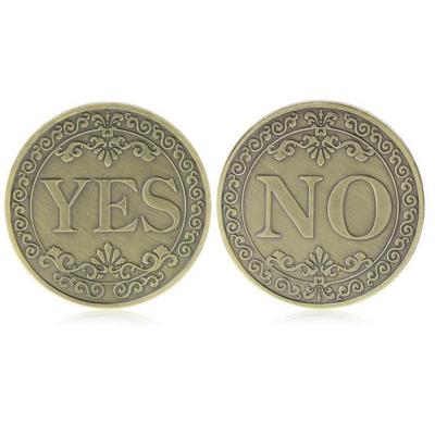 China art & Collectible Makers Personalized Custom 3d Metal Yes or No Challenge Coin for sale