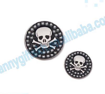 China Bulk Custom Iron Blank Cheap Crystal Golf Ball Marker for sale