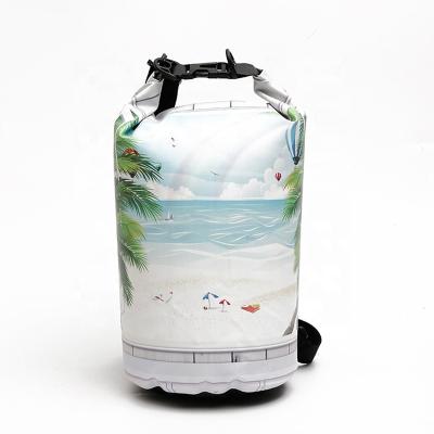 China Outdoor Water Proof Boating Floating Custom LOGO Printing 500D PVC Lightweight 10L Waterproof Dry Bags for sale