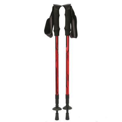 China Antique Self Defense Strong EVA Metal Aluminum Hiking Walking Poles Outdoor Sport Mountaineering Sticks for sale