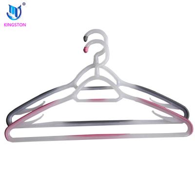 China Anti Slip Heavy Duty White Plastic Shirt Hangers Eco - Friendly 6 Packs Of Plastic Hanger for sale