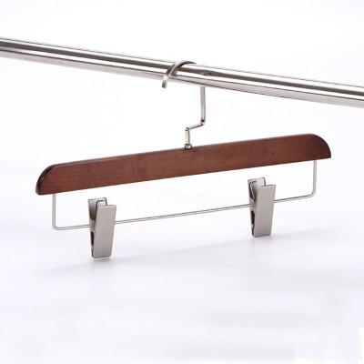 China 2020 eco-friendly best selling products in USA Amazon pants wooden hangers for fabrics walmart pants hanger panties hanger with locking bar for sale