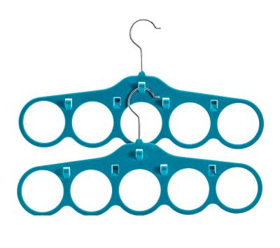 China Plastic Heavy Duty Velvet Hanger 5 Holes Ladies Scarf Hanger Eco - Friendly With Colors for sale