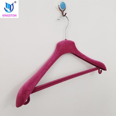 China 10 of 25 Packs Factory Assembled Plastic Eco-friendly Space Saving Velvet Suit Coat Hangers Non Slip for sale