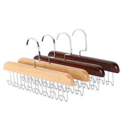 China 2022 eco-friendly hot sale high quality wooden belt and tie rack hanger for sale