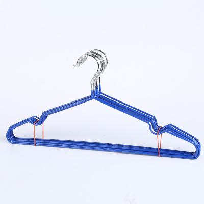 China Wholesale Modern Non Slip Space Saving PVC Coated Metal Hanger for sale