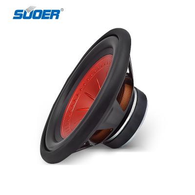 China Suoer Black Aluminum Hot Sale 10 Inch Car Subwoofer Loudspeaker 12inch spl Height Car Audio Woofer for sale