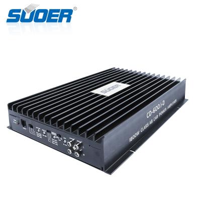 China 25A*2 Suoer CD-600.1-D 1800w 12v Full Monoblock Auto Class AB Channel Amplifier Frequency Car Amplifier for sale