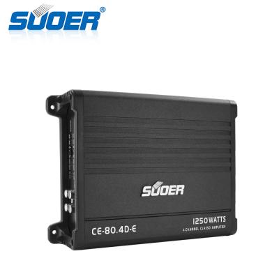 China 30A*2 Suoer CE-80.4D-E 1250w 4 Channel Full Range Mini Class D 12v Car Amplifier 190*150*55MM Size Processor Car Amplifier for sale