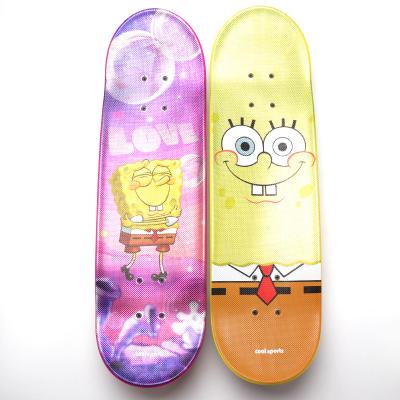 China Outdoor Activities Factory Customized Cartoon Brand PVC Wheels Kids Plastic Children 4 Younger Kick Skates Long Skateboard Deck board casters for sale