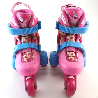 China Factory Customized PVC Cartoon Brand Roller Skate Shoes For Girls Online Skates OEM WholesaleMesh Brake Adjustable Size for sale