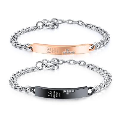 China Bracelets As Grift Stainless Steel Couples Bracelet Faith Bracelets Gift Bracelet For Lovers for sale