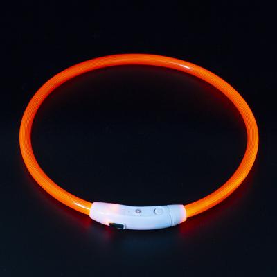 China Lights Ready To Ship Led Dog Collar Glowing Best Quality Led Lights Adjustable Colorful Led Lights Dog Pet Collars PVC Pet Collar for sale