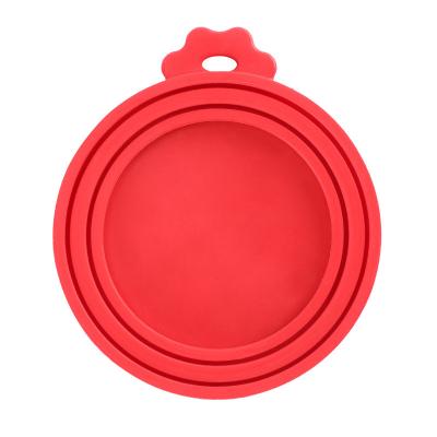 China Factory Direct Sales Leaking Anti Silicone Can Food Cover For Pets Universal Size Dog Can Food Lid OEM Logo Color Pet Food Container Cover for sale