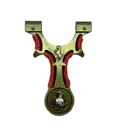 China Metal Shooting Steel Hunting Slingshot With Flat Rubber Band Precision Shooting Professional Products for sale