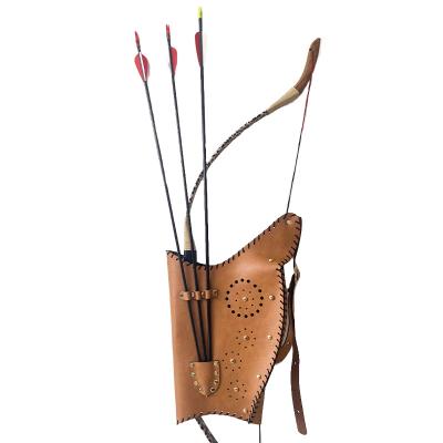 China Placement hunting arrows factory direct sale design archery leather quiver the new custom leather material quiver for sale for sale