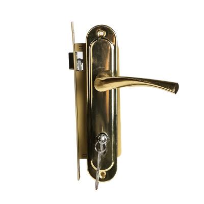 China Aluminum Alloy & 2021 Security Customized Iron Aluminum Alloy Iron Door Lock Steel Handle Set for sale