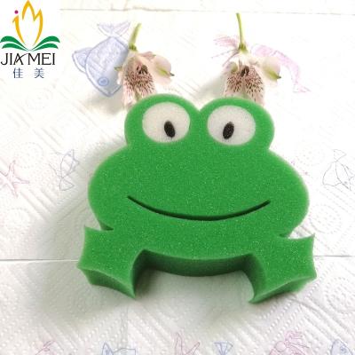 China EXFOLIATING New Design Cute Frog Shape Exfoliating Kids Bath Toys Konjac Sponge For Face And Body for sale