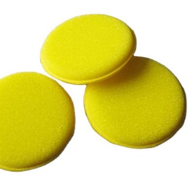 China Yellow Soft Foam Car Sponge Car Wax Wax Applicator Cleaning Pad for sale