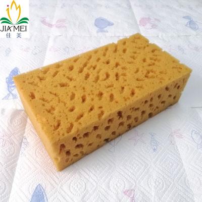 China New PU Large Size Easy Handle Soft Automotive Honeycomb Hole Car Wash Detailing Yellow Sponge for sale